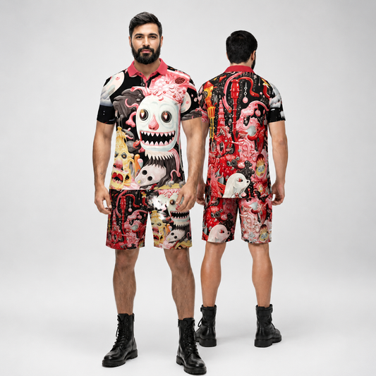 Polo Co-ord Set in Sugar Snail