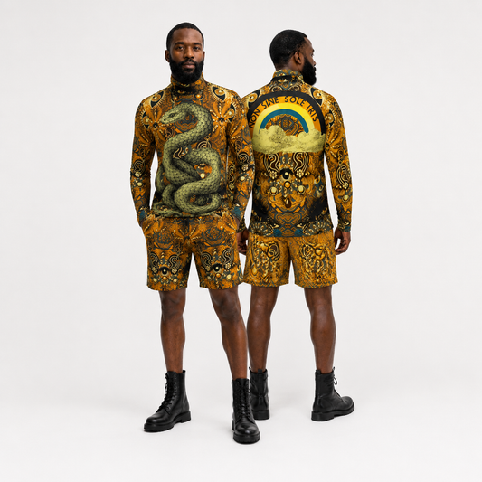 Roll Neck Co-ord Set in Omniscient Orange