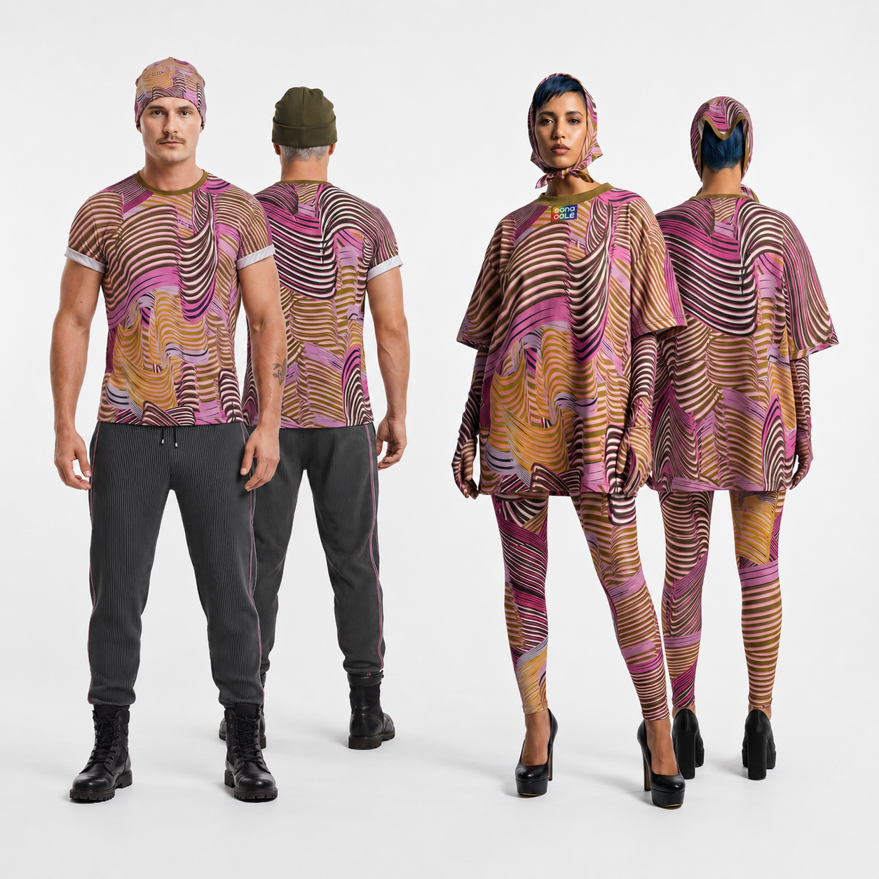 All Over Print T Shirt in Brush strokes Golden sunset