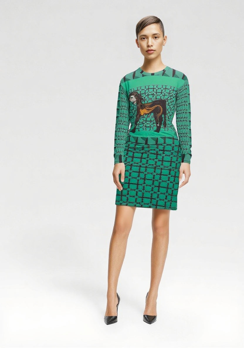 Sweatshirt in Horseman Teal Green