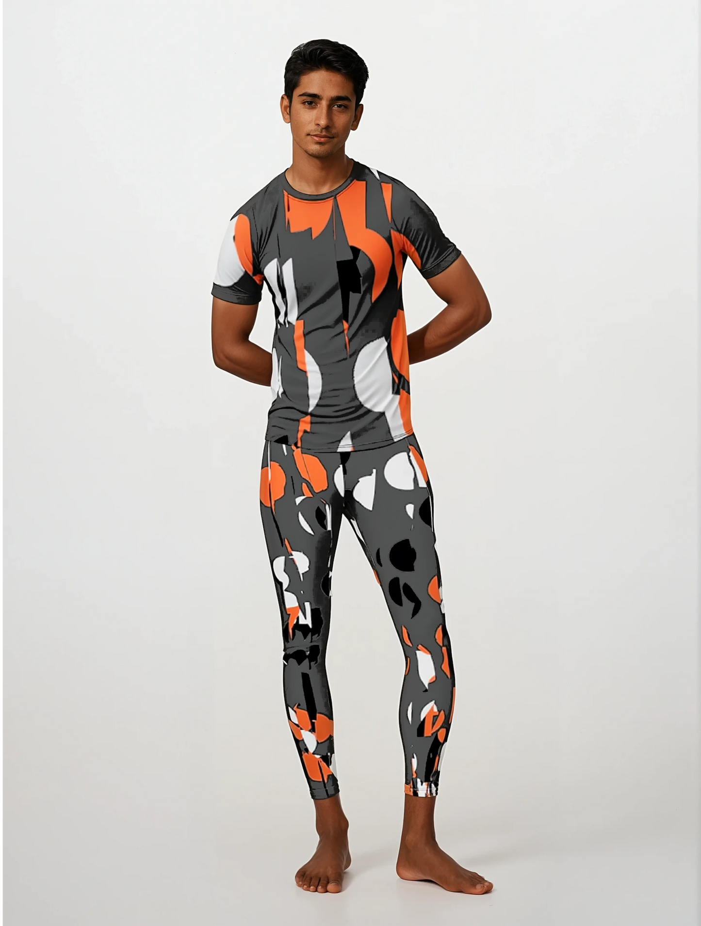 High Waisted Leggings in exploding polka dots