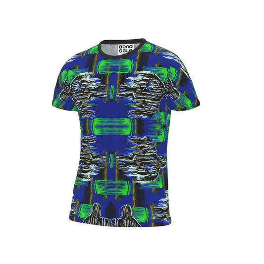 All Over Print T Shirt in acid drips colour 1 - BONA OGLE LONDON