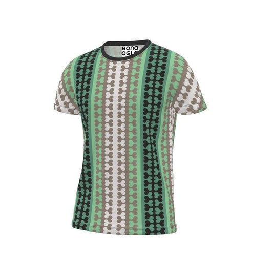 All Over Print T Shirt in bona bones green - BONA OGLE LONDON