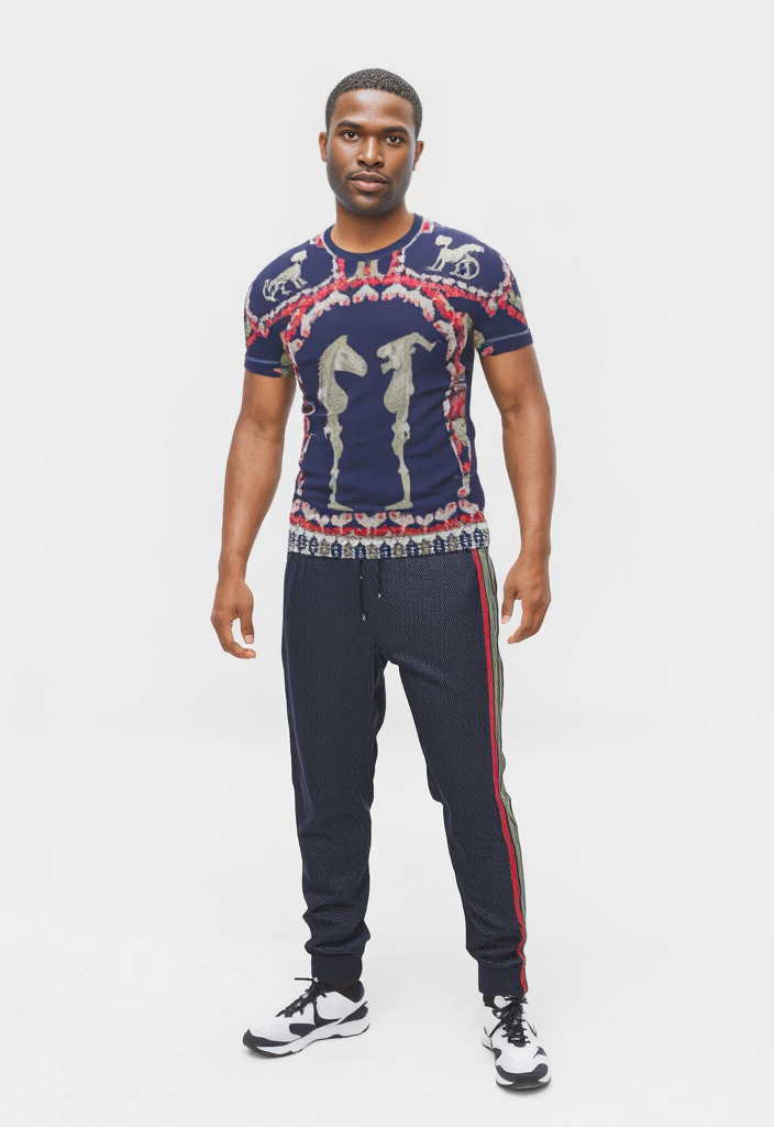 All Over Print T-Shirt in Bona Bones Blue