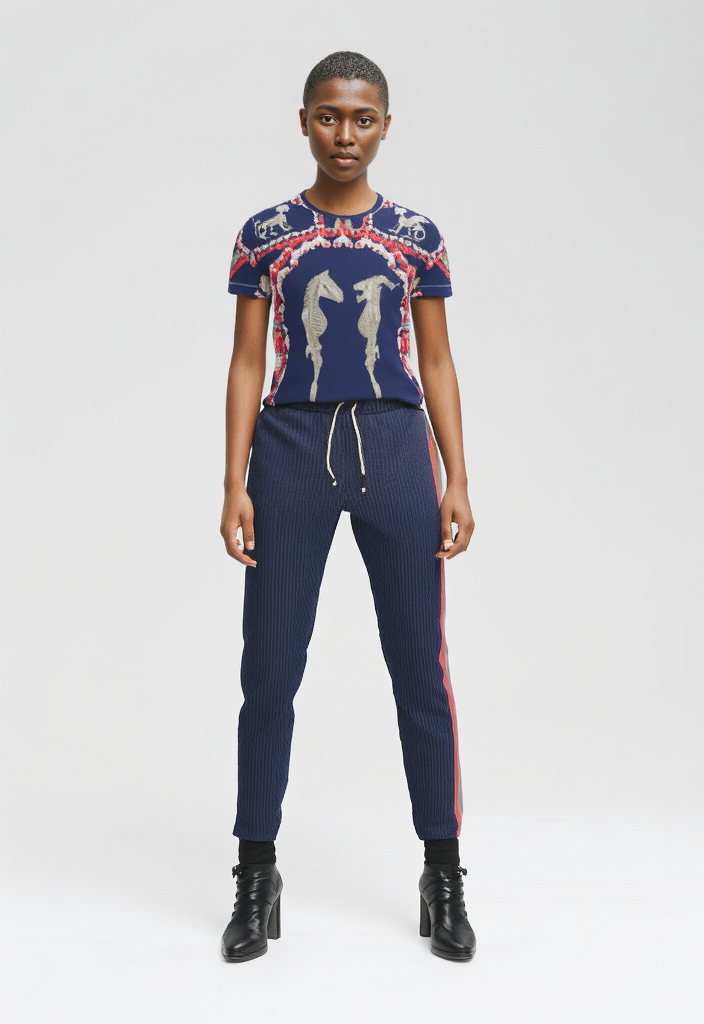 All Over Print T-Shirt in Bona Bones Blue