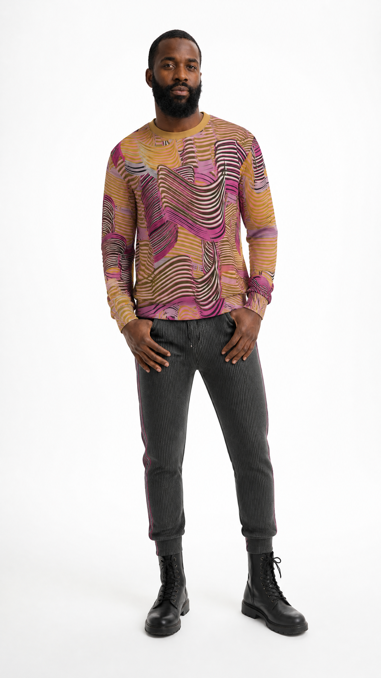 Jogging Bottoms in 3D Square Golden Sunset