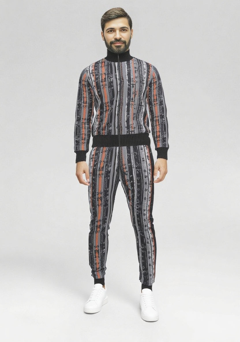 Tracksuit Jacket in Belts Gray Coral