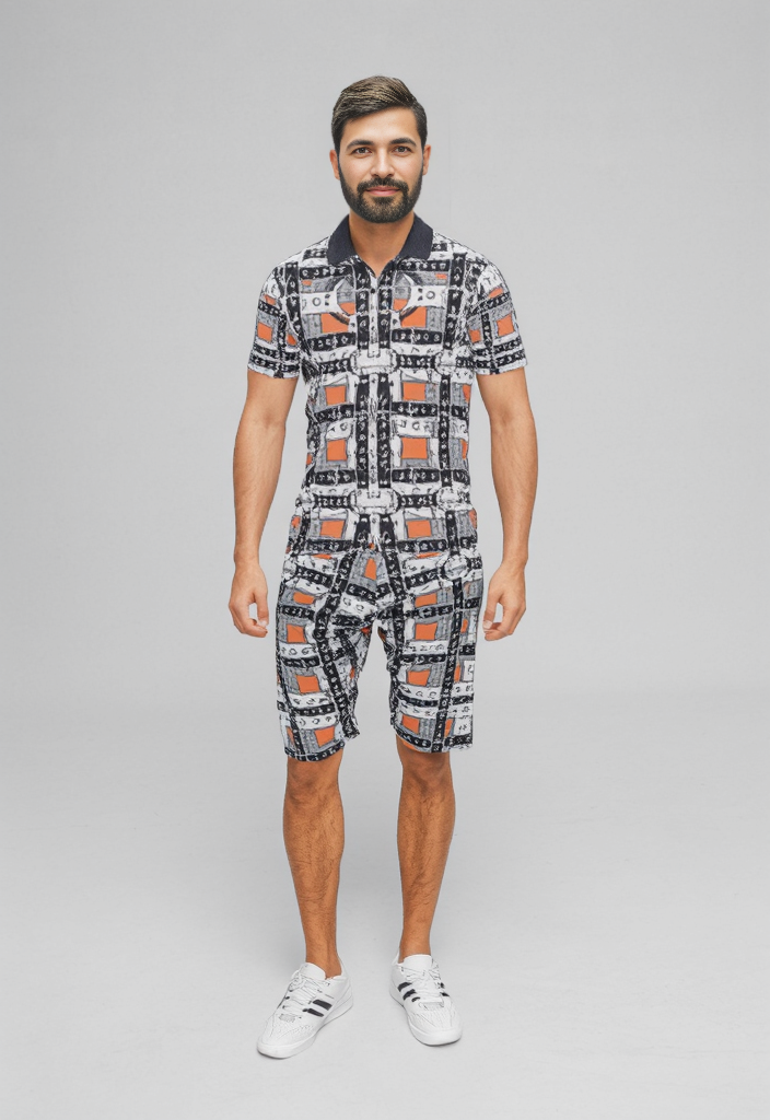 Polo Shirt in Harness Gray Coral