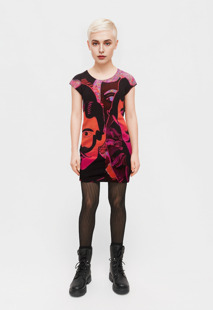 Tunic T Shirt Dress in Aubrey Pink