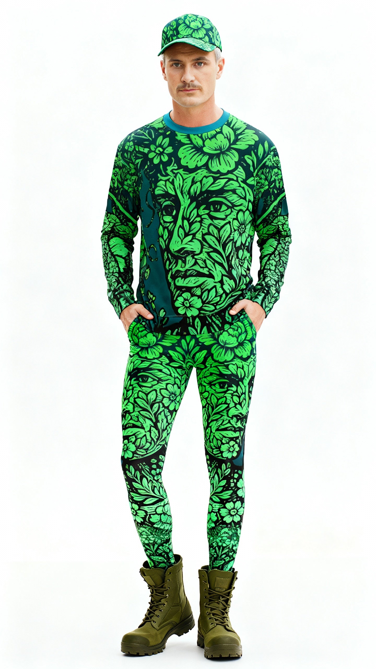 Sweatshirt in Floral Face Night Garden