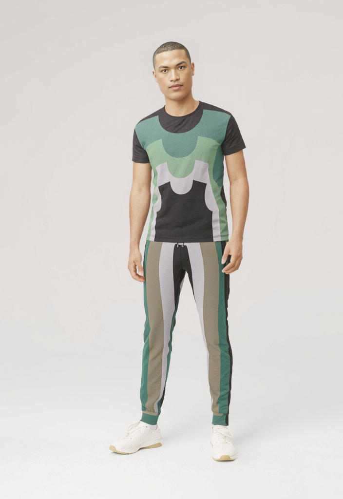 Jogging Bottoms in 3D one pill green