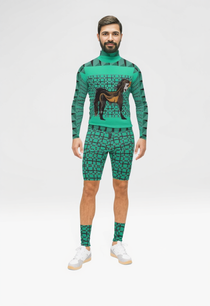 Slim Fit Roll Neck in horseman  teal green