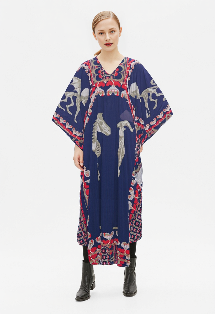 Kaftan in Bona Bones Sports Blue