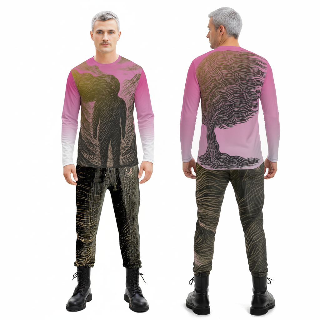 Jogging Bottoms in Tempest Eye Goden sunset