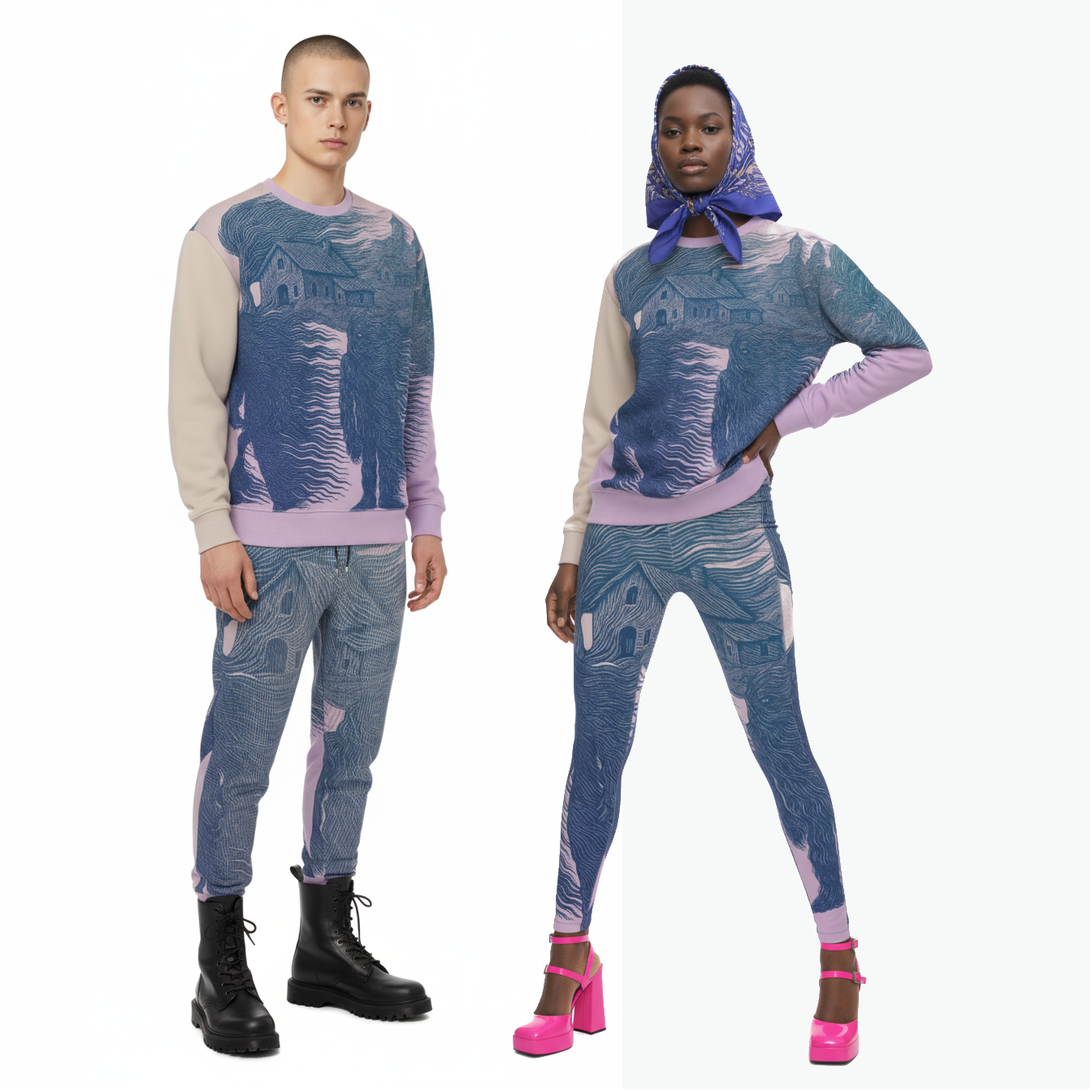 Sweatshirt  in Tempest Field Night Garden