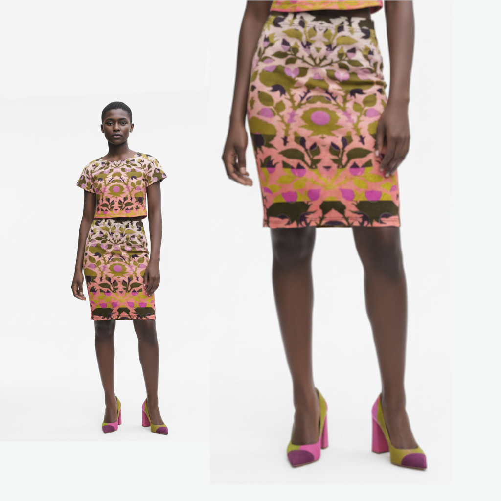 Pencil Skir in Mash Gold Dawn