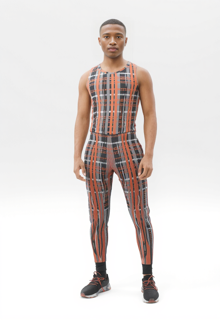 Vest in Dripping Plaid Gray Coral