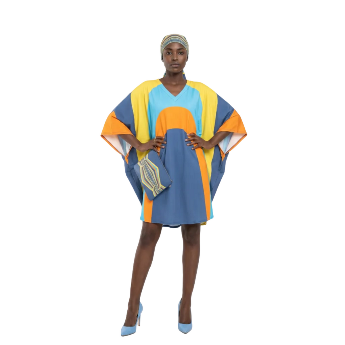 Short Kaftan in Drape Vivid