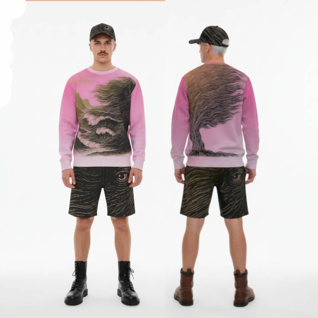 Sweatshirt in Tempest Sea Golden Sunset