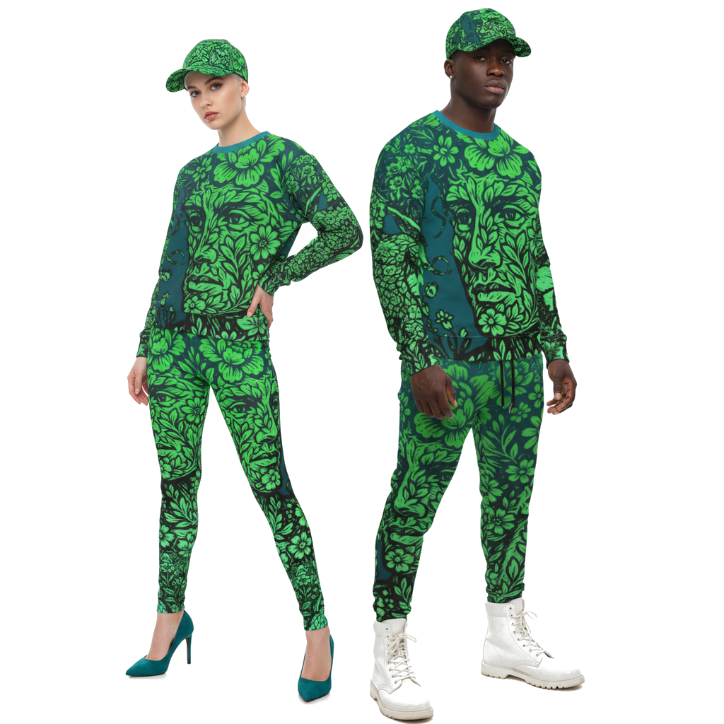 Sweatshirt in Floral Face Night Garden