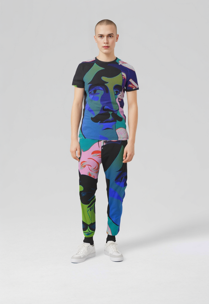 All Over Print T Shirt in Aubrey Teal