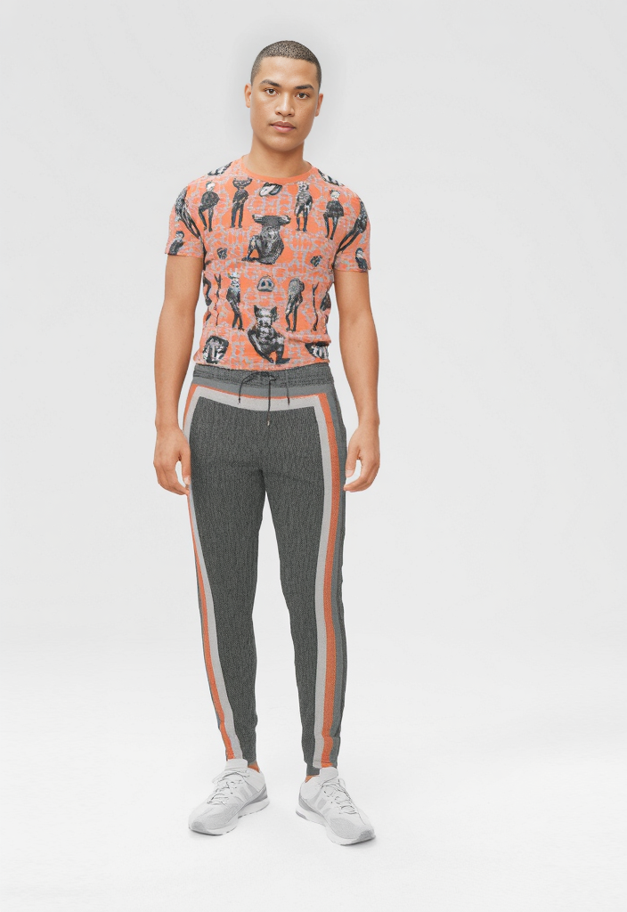 All Over Print  T Shirt in Critters Gray Coral