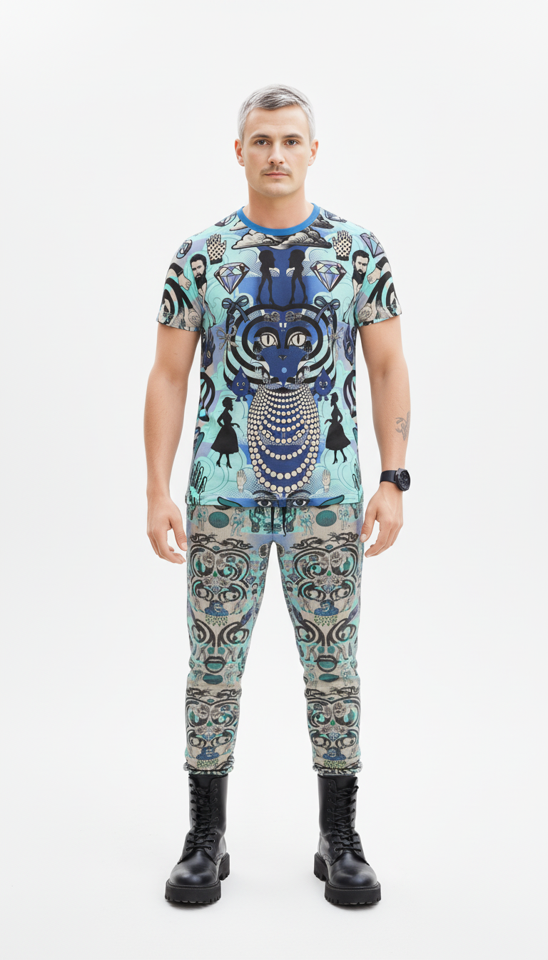 All Over Print T Shirt in Handy Moonlit Garden