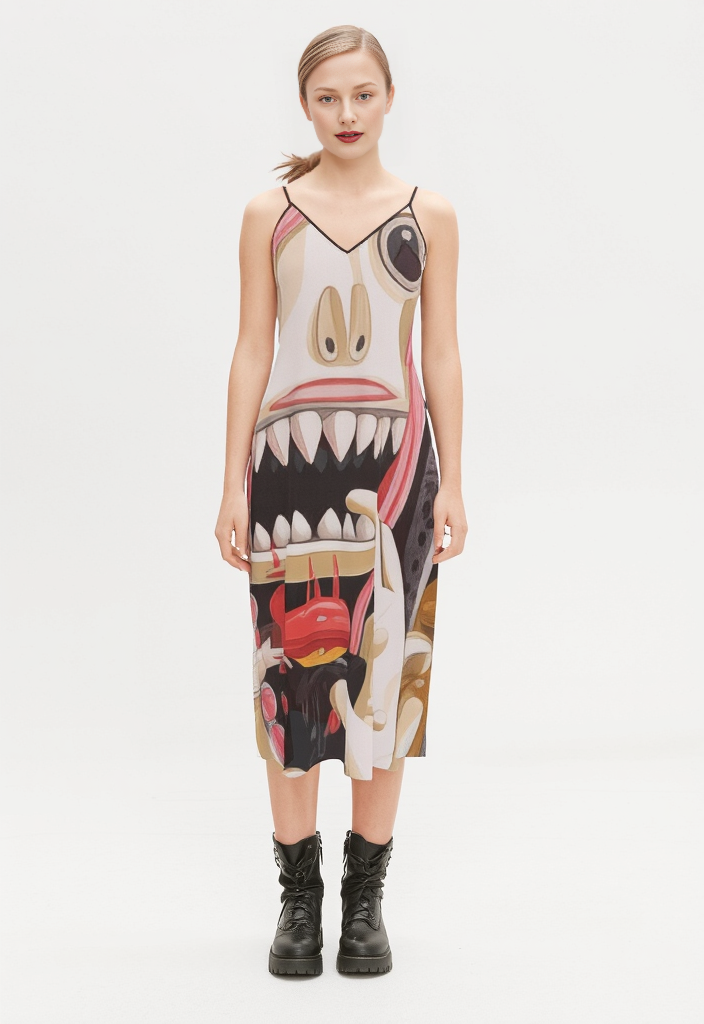 Sleeveless Midi Dress in sugar snail