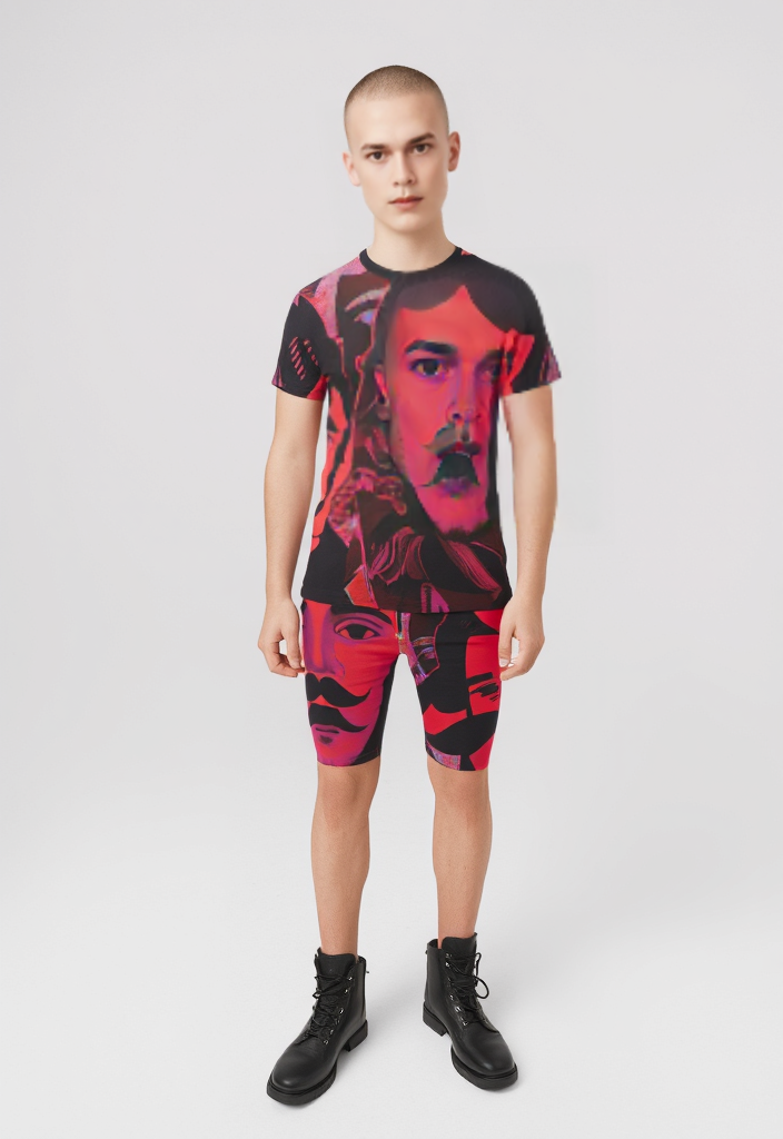 Three Piece Co-ord Set in Aubrey Pink - Sweat Shorts in aubrey pink