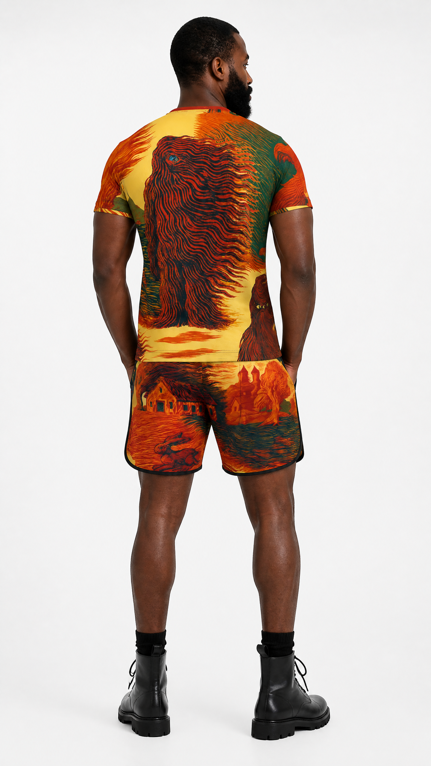 All Over Print T Shirt in Tempest Horse Golden sunset