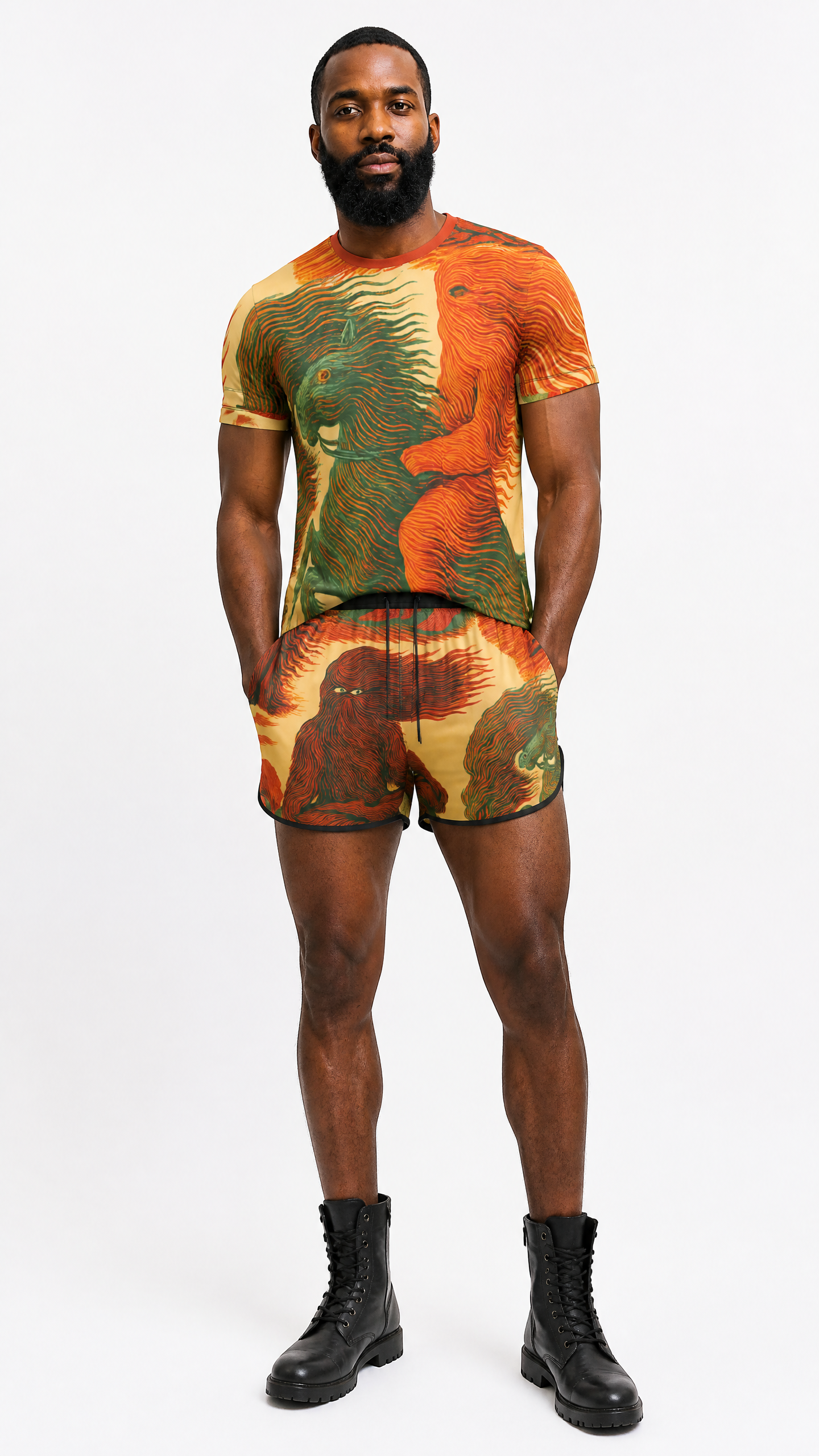All Over Print T Shirt in Tempest Horse Golden sunset