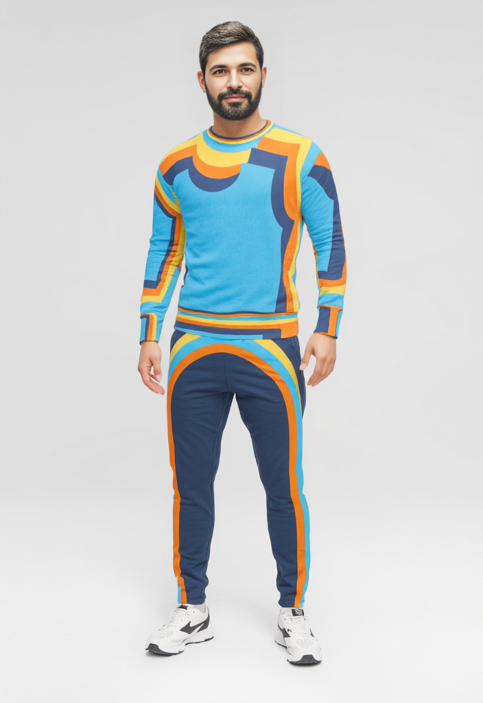 sweatshirt in Wonky 3d Vivid Sky