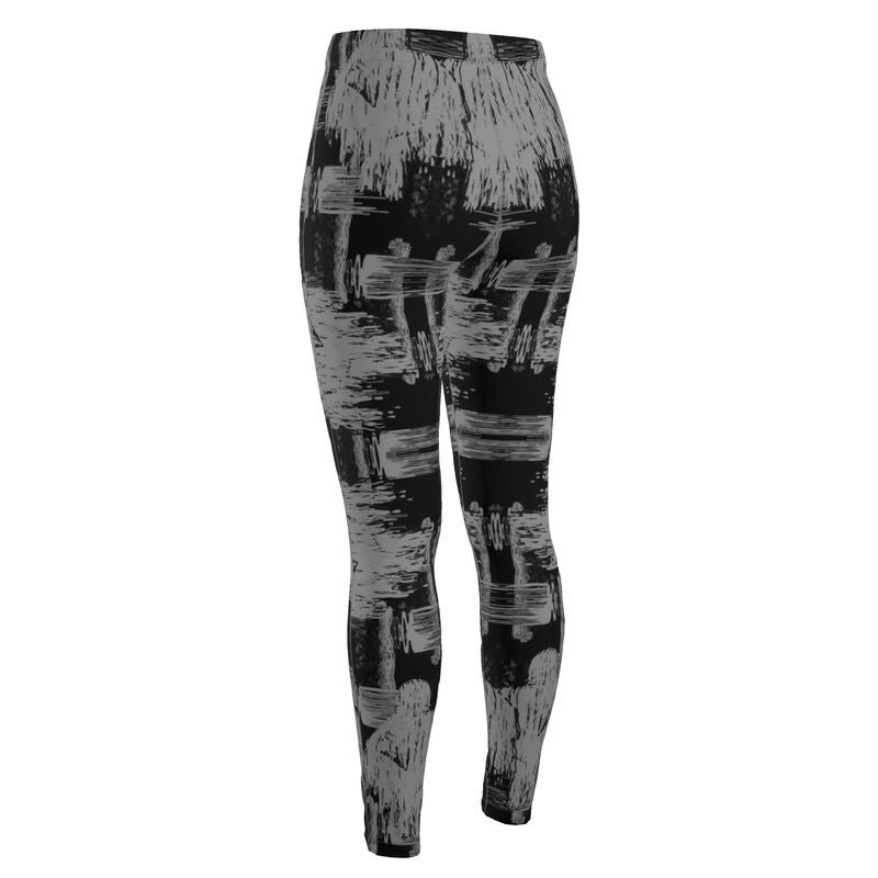 High Waisted Leggings in iikat drips grey