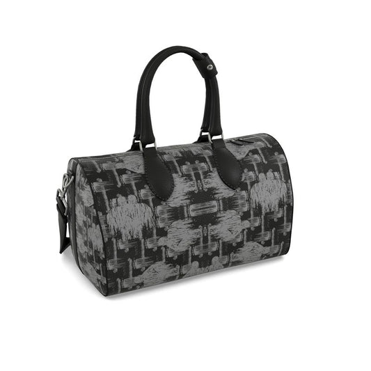 Duffle bag in ikat drips  grey