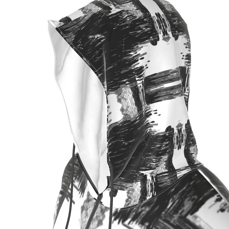 Boiler Suit in ikat drips monochroiome