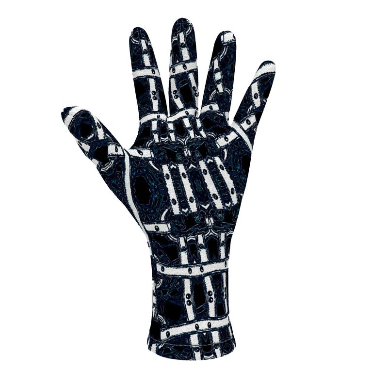 Fleece gloves in harness white