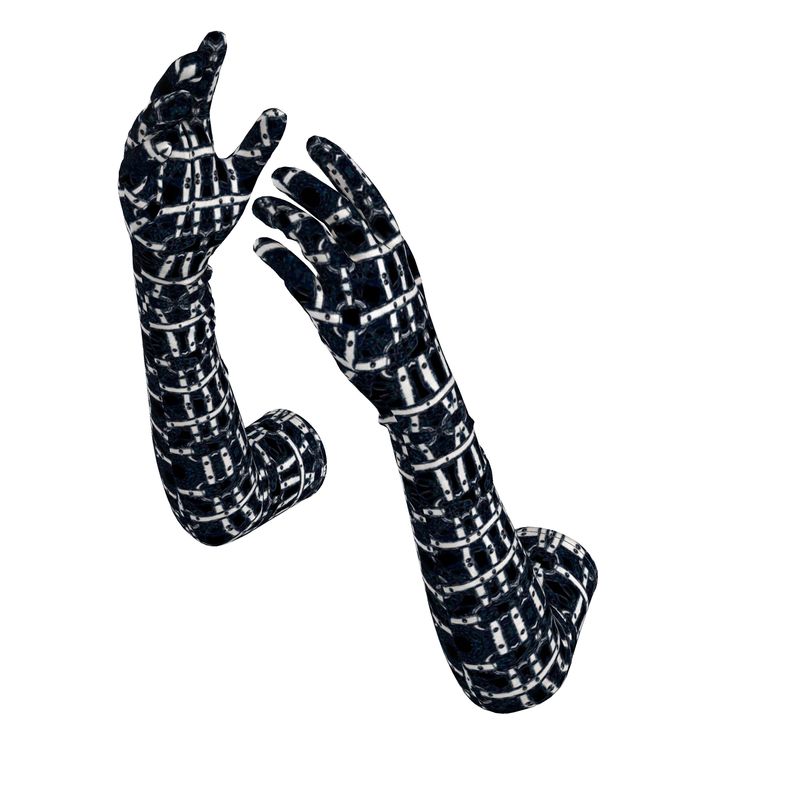 Long Gloves in harness white