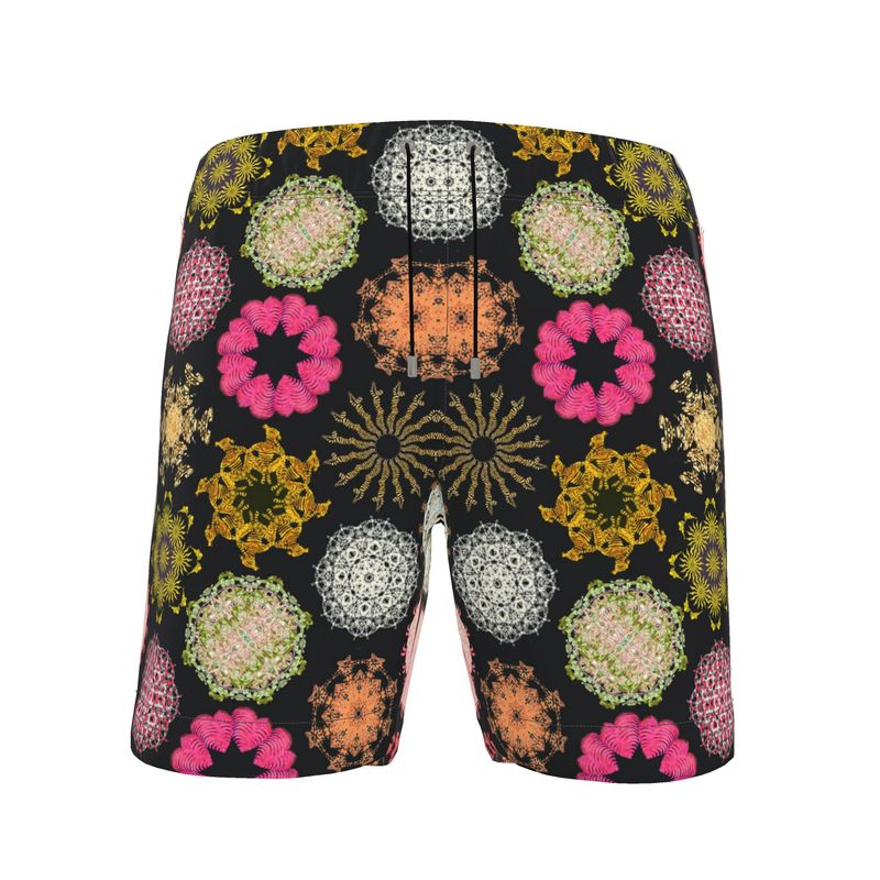 Mens Swimming Shorts i70s snowflake flame