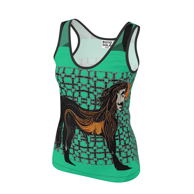 Vest Top in  Horseman Teal Green
