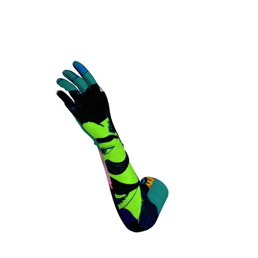 Long Gloves in aubrey turquoise