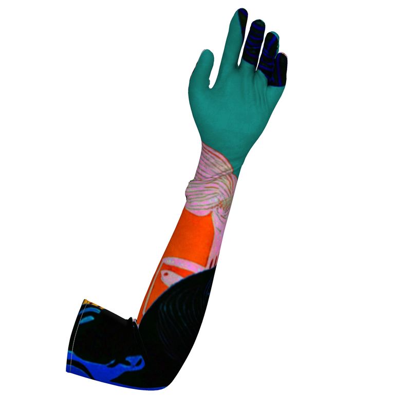Long Gloves in aubrey turquoise