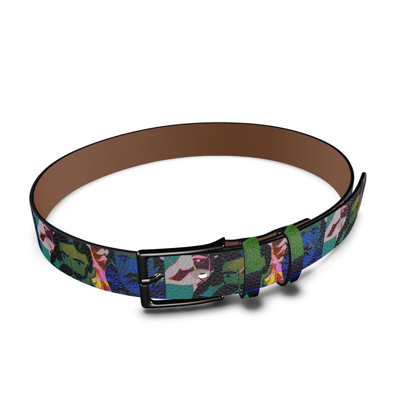Leather Belt in aubrey turquoise