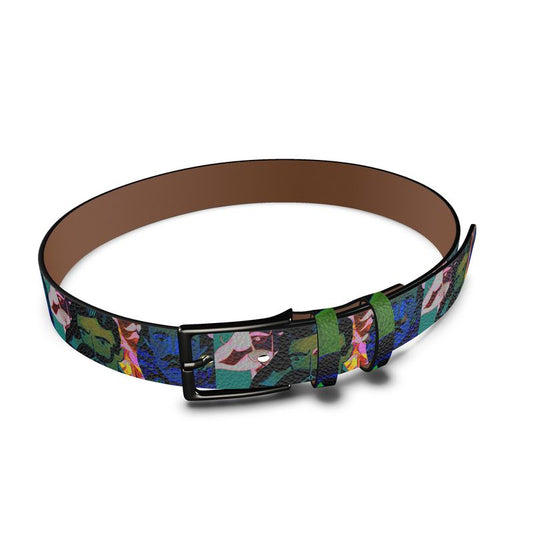 Leather Belt in aubrey turquoise