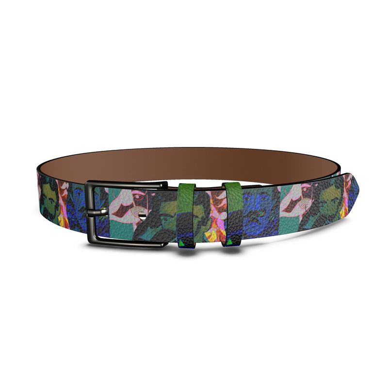 Leather Belt in aubrey turquoise