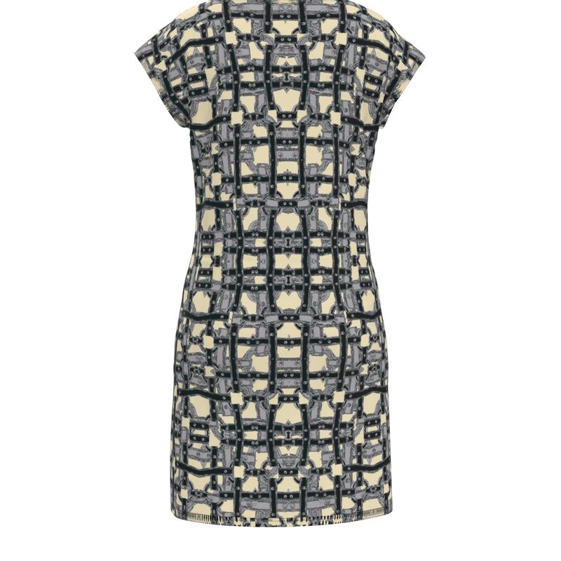 Tunic T Shirt Dress in  Harness Gray Beige
