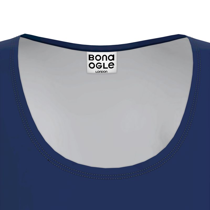 Tunic T Shirt Dress in Hourglass 3D Sports Blue