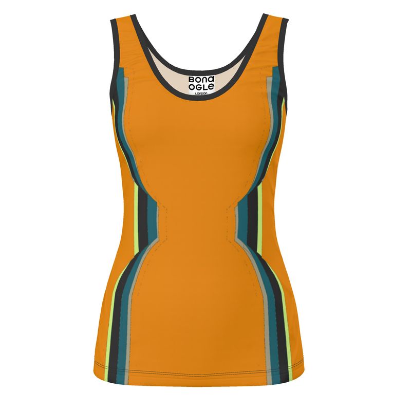 Vest Top in 3D hourglass orange