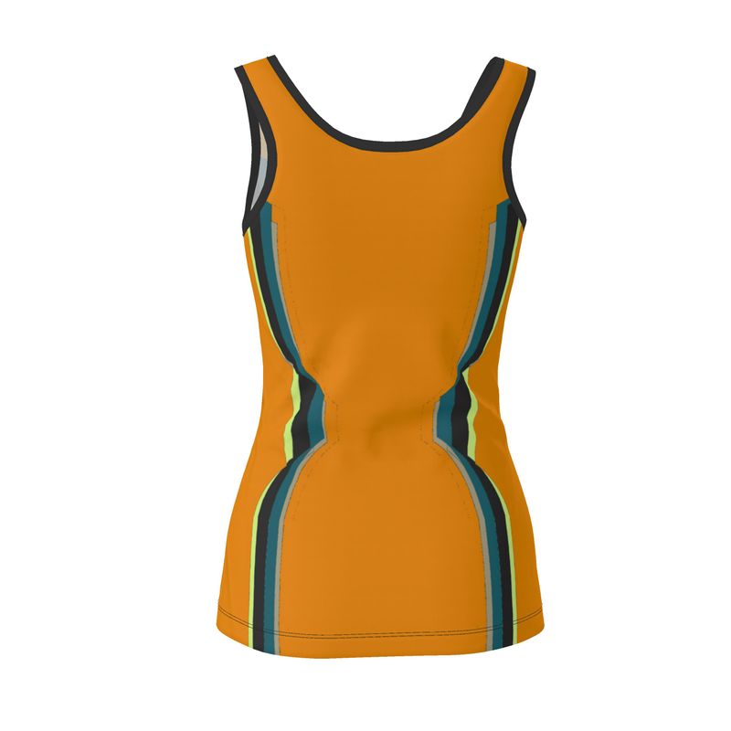 Vest Top in 3D hourglass orange
