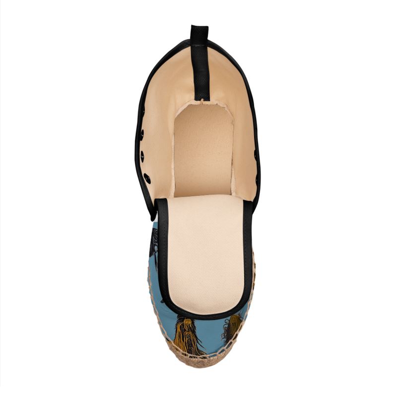 Hi Top Espadrilles in Hairy Horse Air Force Blu