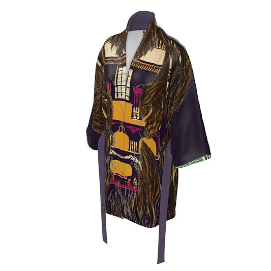 Kimono in horse house head multi